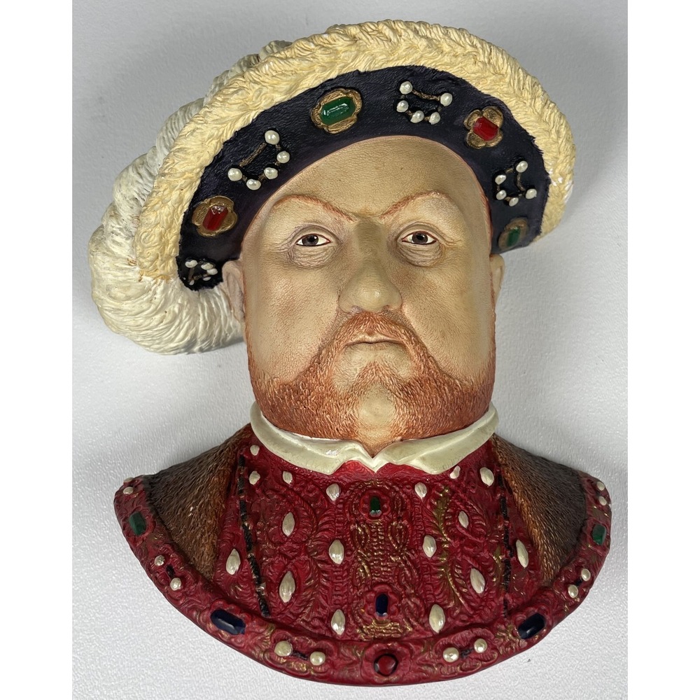 King Henry VIII 1985 Bossons Wall Plaque Head - Vintage England Collectible